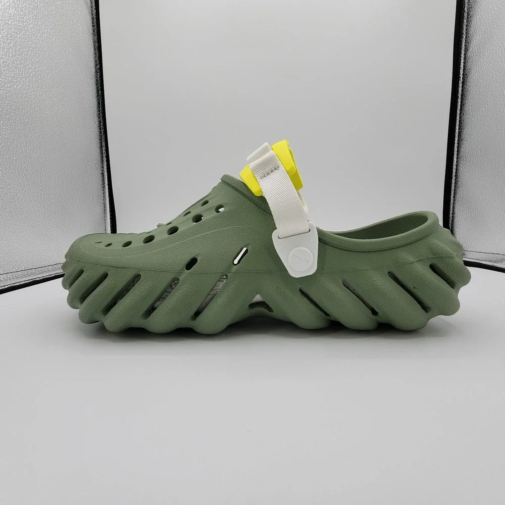 Crocs Echo Clogs Mens 8 / Womens 10 Moss Green Slip On Strap Sandals NEW‎ w/ Tag